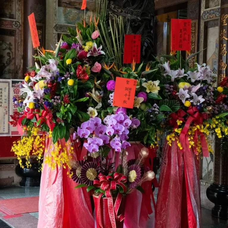 神明祝壽花籃F_弘曜花藝版權所有