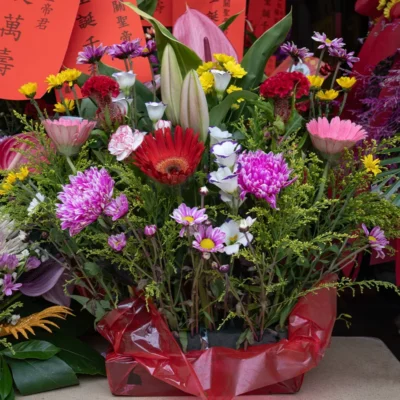 神明桌花H_弘曜花藝版權所有