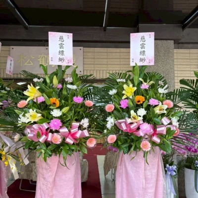 喪禮高架花籃B_弘曜花藝版權所有