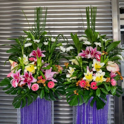 喪禮高架花籃E_弘曜花藝版權所有