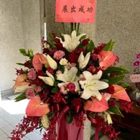 祝賀高架花籃B_弘曜花藝版權所有