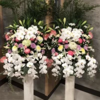 羅馬柱花籃B_弘曜花藝版權所有